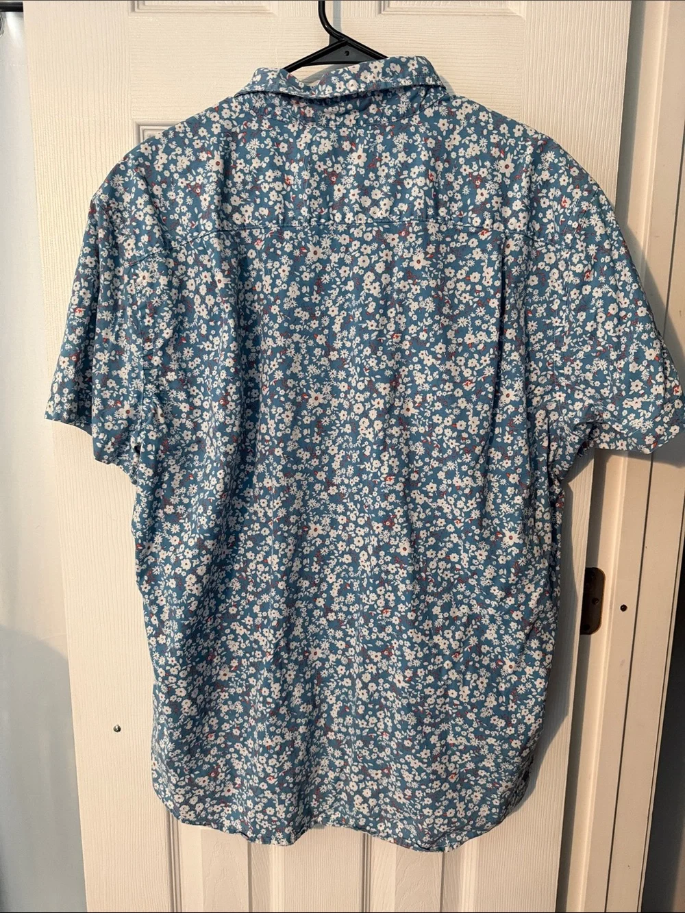 Sonoma Blue Floral Short-Sleeve Button-Down Shirt